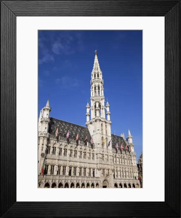 Framed Print : Belgium, Brussels, Grand Place, City Hall Framed Print : Belgium, Brussels, Grand Place, City Hall