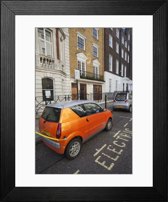 Framed Print : England, London, Electric Cars Recharging Framed Print : England, London, Electric Cars Recharging