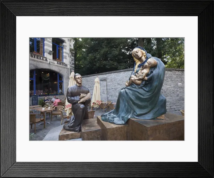 Framed Print : Belgium, Tournai, Statue Dedicated to the Artist Rogier de le Pasture aka Roger van Framed Print : Belgium, Tournai, Statue Dedicated to the Artist Rogier de le Pasture aka Roger van