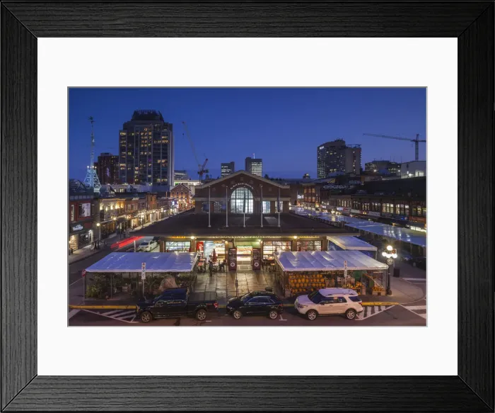 Framed Print : Canada, Ontario, Ottowa, capital of Canada, Byward Market, exterior, dusk