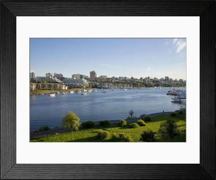 Framed Print : False Creek and Charleson Park, Vancouver, British Columbia, Canada Framed Print : False Creek and Charleson Park, Vancouver, British Columbia, Canada