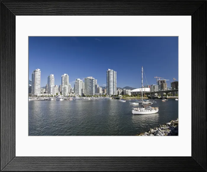 Framed Print : False Creek and Vancouver Skyline, Vancouver, British Columbia, Canada Framed Print : False Creek and Vancouver Skyline, Vancouver, British Columbia, Canada