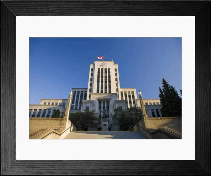 Framed Print : Vancouver City Hall, Vancouver, British Columbia, Canada