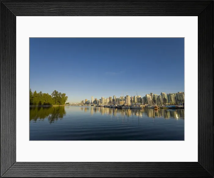Framed Print : Downtown Vancouver Skyline and Coal Harbour, Vancouver, British Columbia, Canada