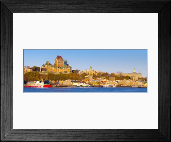 Framed Print : Canada, Quebec, Quebec City, Vieux Quebec or Old Quebec across Saint Lawrence River Framed Print : Canada, Quebec, Quebec City, Vieux Quebec or Old Quebec across Saint Lawrence River