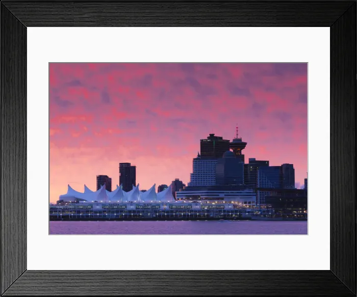Framed Print : Canada, British Columbia, Vancouver, city view and Canada Place from Coal Harbour Framed Print : Canada, British Columbia, Vancouver, city view and Canada Place from Coal Harbour