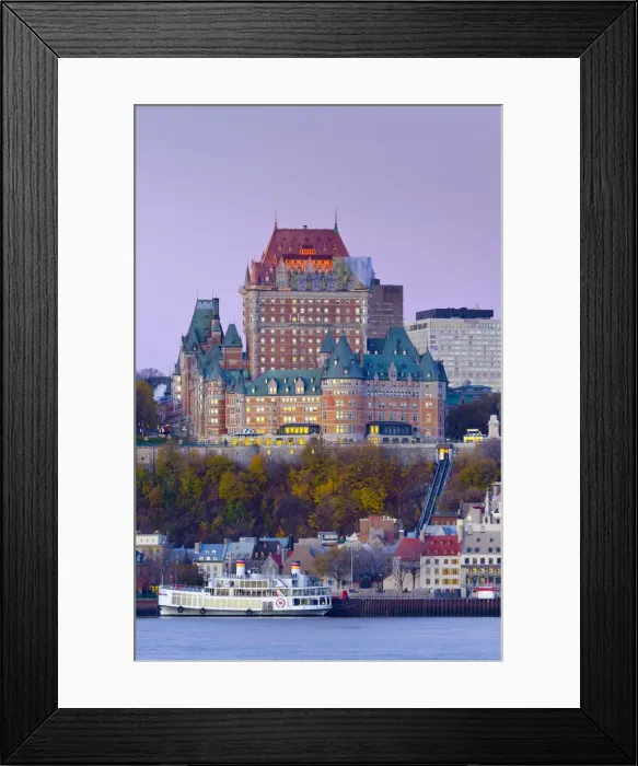 Framed Print : Canada, Quebec, Quebec City, Vieux Quebec or Old Quebec across Saint Lawrence River Framed Print : Canada, Quebec, Quebec City, Vieux Quebec or Old Quebec across Saint Lawrence River