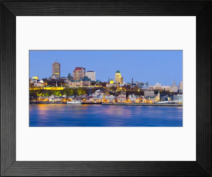 Framed Print : Canada, Quebec, Quebec City, Vieux Quebec or Old Quebec across Saint Lawrence River Framed Print : Canada, Quebec, Quebec City, Vieux Quebec or Old Quebec across Saint Lawrence River