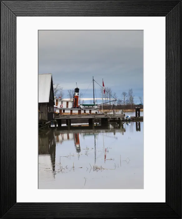 Framed Print : Canada, British Columbia, Vancouver-area, Stevenson, Britania Shipyard, National Historic