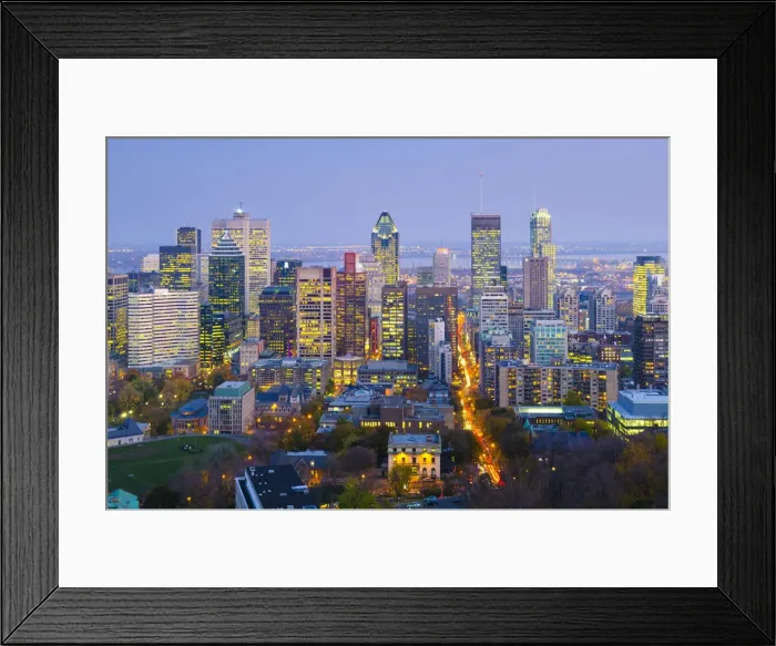 Framed Print : Canada, Quebec, Montreal. Downtown Montreal
