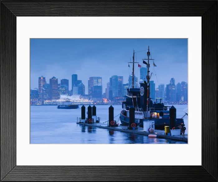 Framed Print : Canada, British Columbia, North Vancouver, Port of Vancouver, city view of Vancouver Framed Print : Canada, British Columbia, North Vancouver, Port of Vancouver, city view of Vancouver