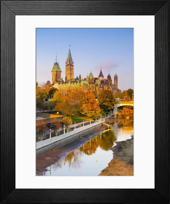 Framed Print : Canada, Ontario, Ottawa, Canadian Parliament across Rideau Canal Framed Print : Canada, Ontario, Ottawa, Canadian Parliament across Rideau Canal