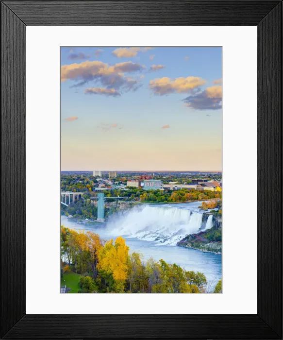 Framed Print : Canada, Ontario and USA, New York State, Niagara Falls, American Falls and Bridal Framed Print : Canada, Ontario and USA, New York State, Niagara Falls, American Falls and Bridal