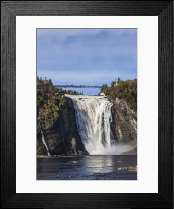 Framed Print : Canada, Quebec, Quebec City, Montmorency, Chutes Montmorency, waterfalls Framed Print : Canada, Quebec, Quebec City, Montmorency, Chutes Montmorency, waterfalls