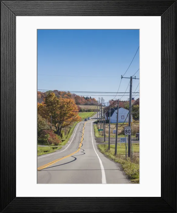 Framed Print : Canada, Quebec, Ile d Orleans, Saint-Laurent, Route 368, autumn
