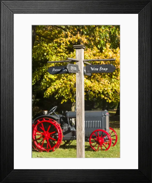 Framed Print : Canada, Ontario, Niagara on the Lake, Reif Estate Winery, tractor Framed Print : Canada, Ontario, Niagara on the Lake, Reif Estate Winery, tractor