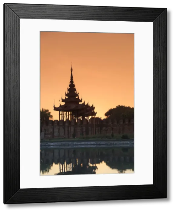 Framed Print : Myanmar (Burma), Mandalay, Moat and city fortress walls Framed Print : Myanmar (Burma), Mandalay, Moat and city fortress walls