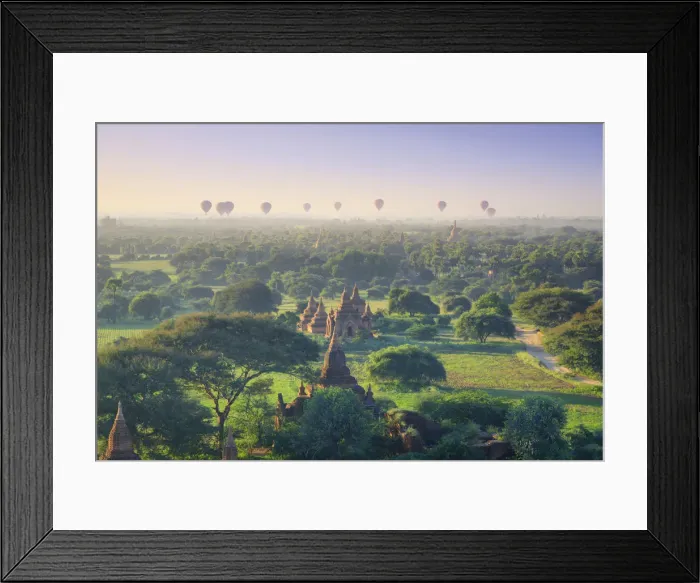 Framed Print : Myanmar (Burma), Temples of Bagan (Unesco world Heritage Site)
