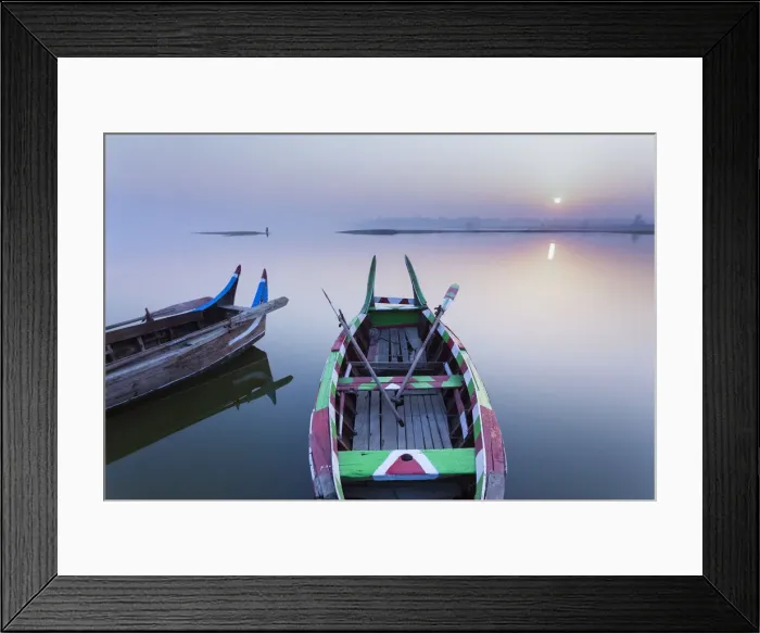 Framed Print : Sunrise, Amarapura, Mandalay, Burma, Myanmar