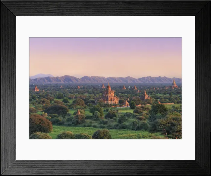 Framed Print : Myanmar (Burma), Temples of Bagan (Unesco world Heritage Site)