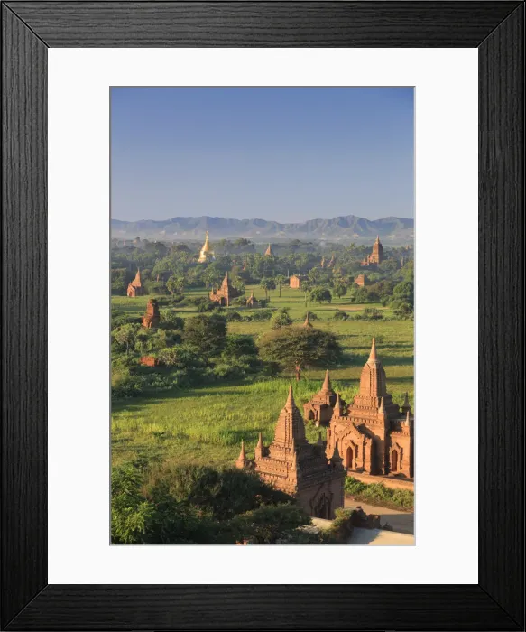 Framed Print : Myanmar (Burma), Temples of Bagan (Unesco world Heritage Site)