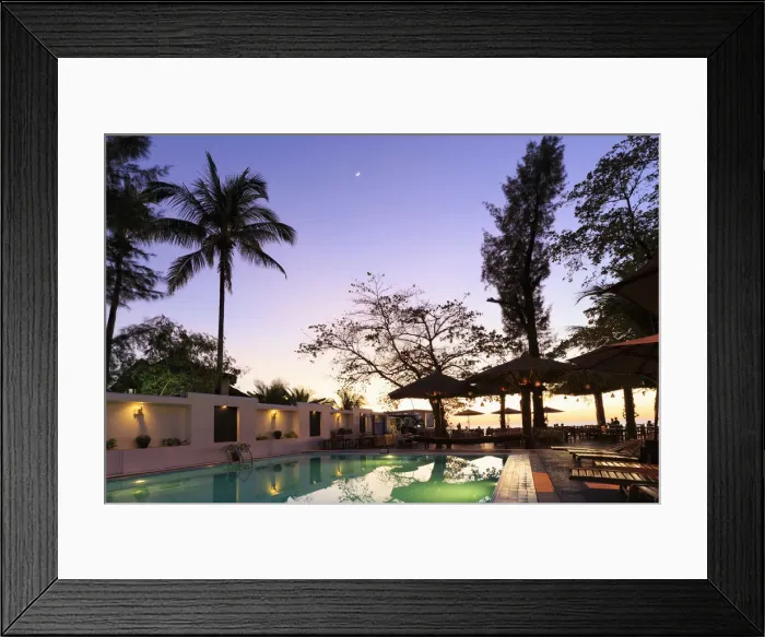 Framed Print : Myanmar (Burma), Rakhine State, Ngapali Beach, luxury resort Framed Print : Myanmar (Burma), Rakhine State, Ngapali Beach, luxury resort