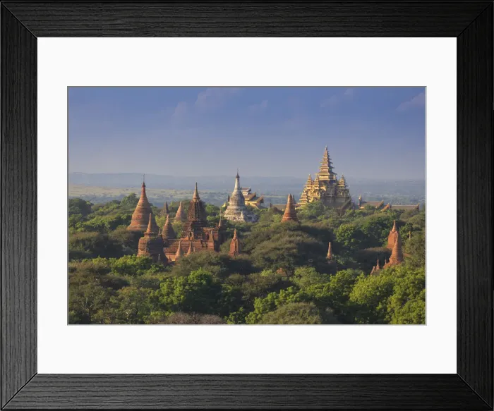 Framed Print : Myanmar (Burma), Temples of Bagan (Unesco world Heritage Site)