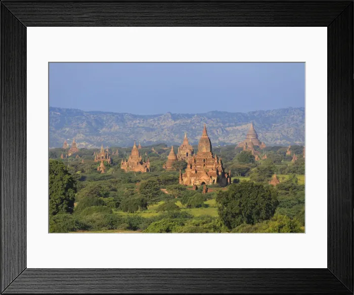 Framed Print : Myanmar (Burma), Temples of Bagan (Unesco world Heritage Site)