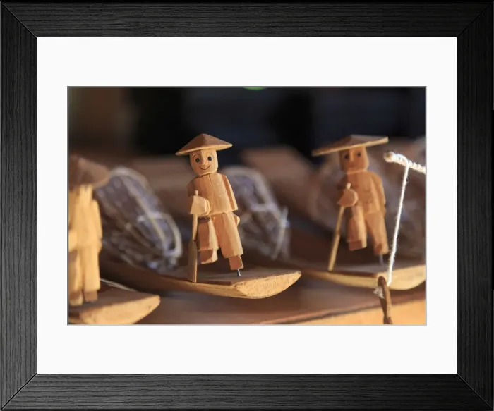 Framed Print : Myanmar (Burma), Shan State, Inle Lake, Nampan Village, local handicrafts sold as