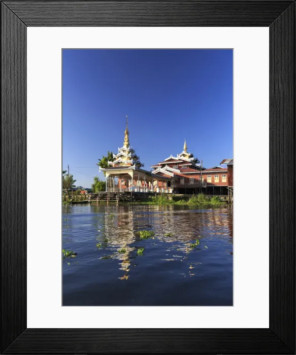 Framed Print : Myanmar (Burma), Shan State, Inle Lake, Nampan Village Framed Print : Myanmar (Burma), Shan State, Inle Lake, Nampan Village