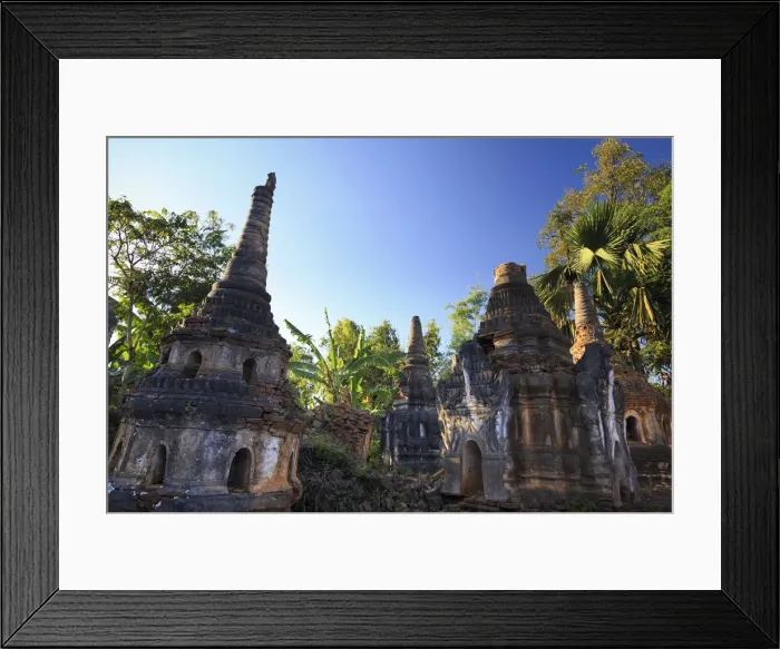 Framed Print : Myanmar (Burma), Shan State, Inle Lake, Inthein Village Nyaung Ohak old ruins Framed Print : Myanmar (Burma), Shan State, Inle Lake, Inthein Village Nyaung Ohak old ruins