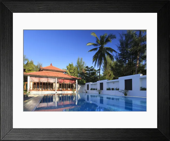 Framed Print : Myanmar (Burma), Rakhine State, Ngapali Beach, luxury resort Framed Print : Myanmar (Burma), Rakhine State, Ngapali Beach, luxury resort