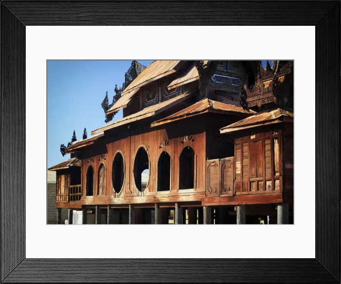 Framed Print : Myanmar (Burma), Shan State, Inle Lake, Nyaungshwe, Shwe Yaunghwe Kyaung monastery