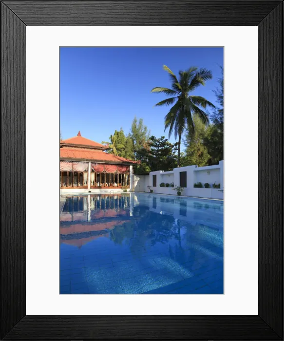 Framed Print : Myanmar (Burma), Rakhine State, Ngapali Beach, luxury resort Framed Print : Myanmar (Burma), Rakhine State, Ngapali Beach, luxury resort