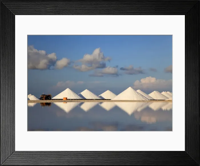 Framed Print : Caribbean, Netherland Antilles, Bonaire, Salt Pans and lake Framed Print : Caribbean, Netherland Antilles, Bonaire, Salt Pans and lake