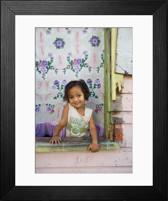 Framed Print : Portrait of a girl, Caye Caulker, Belize Framed Print : Portrait of a girl, Caye Caulker, Belize