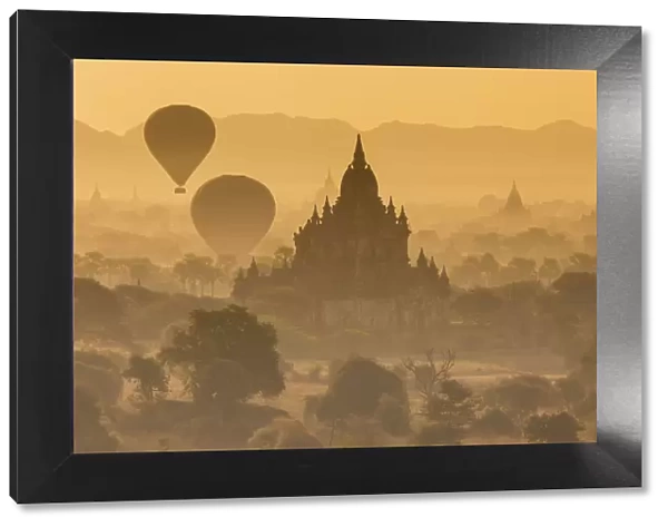 View of the pagodas and temples of the ancient ruined city of Bagan (Pagan), &