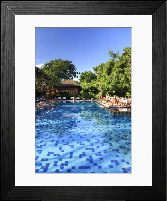 Framed Print : Myanmar (Burma), Old Bagan Town, Luxury Resort