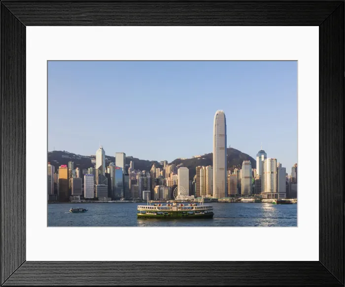 Framed Print : China, Hong Kong, City Skyline and Star Ferry