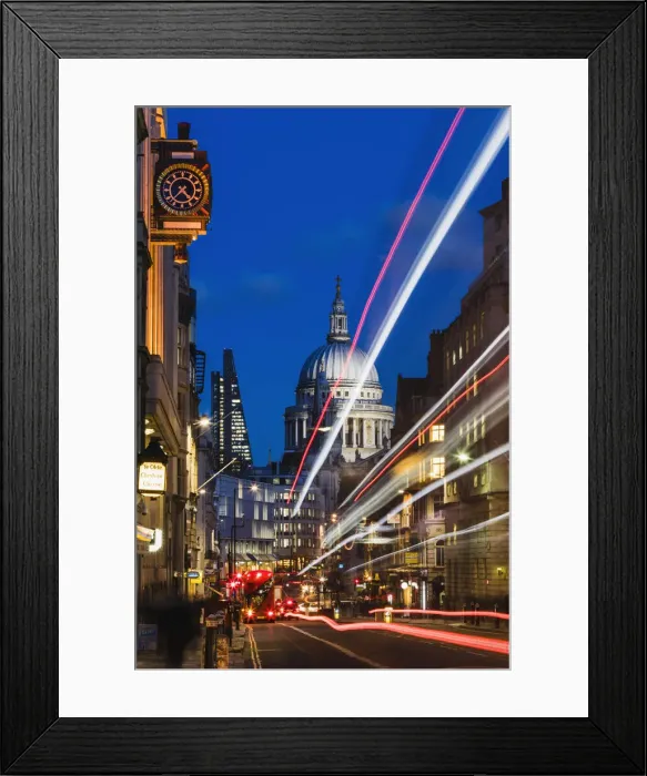 Framed Print : England, London, City of London, St. Pauls Cathedral and Fleet Street Framed Print : England, London, City of London, St. Pauls Cathedral and Fleet Street