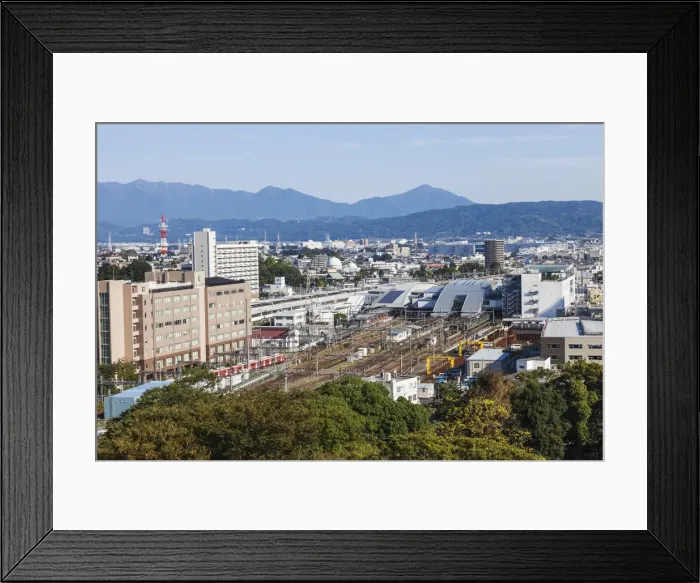 Framed Print : Japan, Honshu, Kanagawa Prefecture, Odawara, City Skyline View from Odawara Castle Framed Print : Japan, Honshu, Kanagawa Prefecture, Odawara, City Skyline View from Odawara Castle