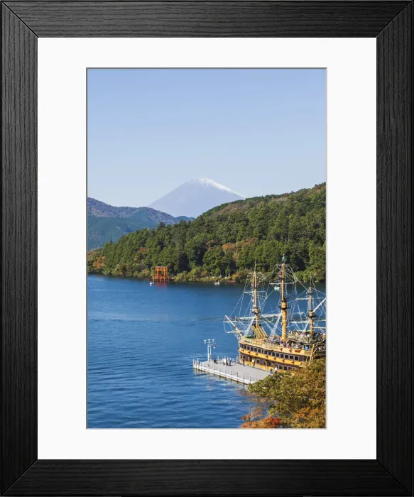 Framed Print : Japan, Honshu, Fuji-Hakone-Izu National Park, Lake Ashinoko and Mt Framed Print : Japan, Honshu, Fuji-Hakone-Izu National Park, Lake Ashinoko and Mt