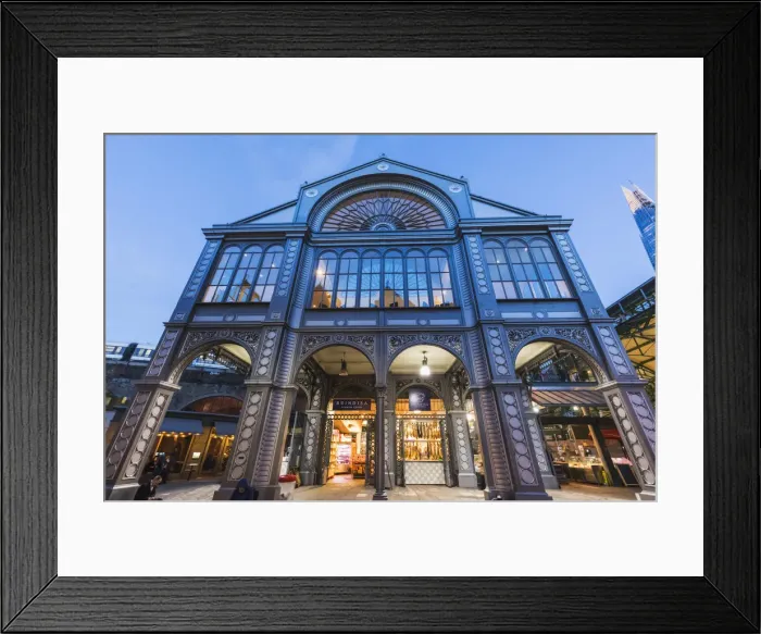 Framed Print : England, London, Southwark, London Bridge City, Borough Market and The Shard Framed Print : England, London, Southwark, London Bridge City, Borough Market and The Shard
