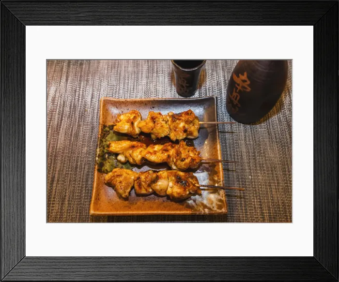 Framed Print : Japan, Honshu, Tokyo, Yakitori Platter Framed Print : Japan, Honshu, Tokyo, Yakitori Platter