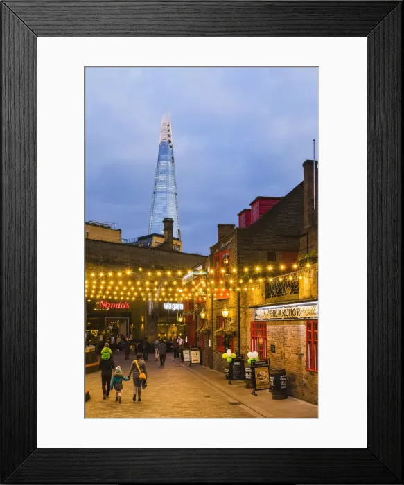 Framed Print : England, London, Southwark, London Bridge City, The Anchor Pub and The Shard Framed Print : England, London, Southwark, London Bridge City, The Anchor Pub and The Shard