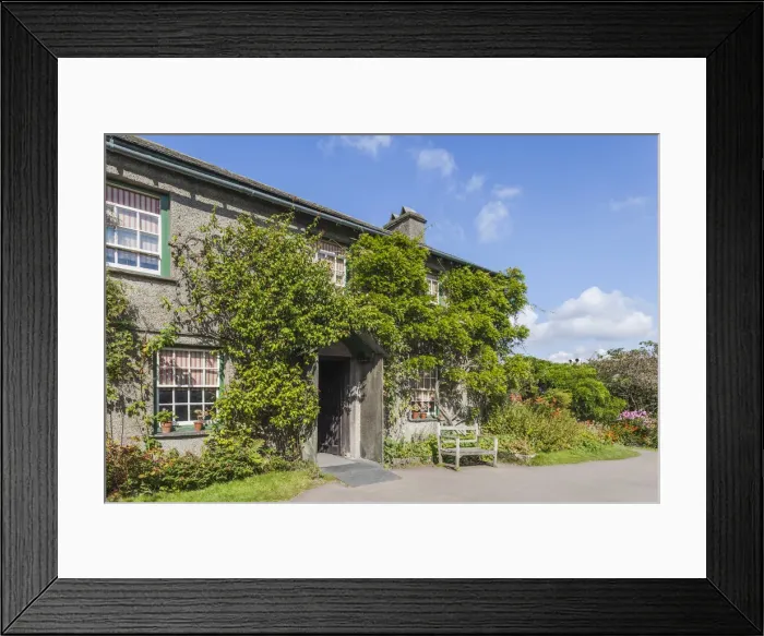 Framed Print : England, Cumbria, Lake District, Windermere, Hawkeshead, Beatrix Potters Cottage Framed Print : England, Cumbria, Lake District, Windermere, Hawkeshead, Beatrix Potters Cottage