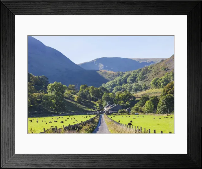 Framed Print : England, Cumbria, Lake District, Ullswater, Farm at Glenridding Framed Print : England, Cumbria, Lake District, Ullswater, Farm at Glenridding
