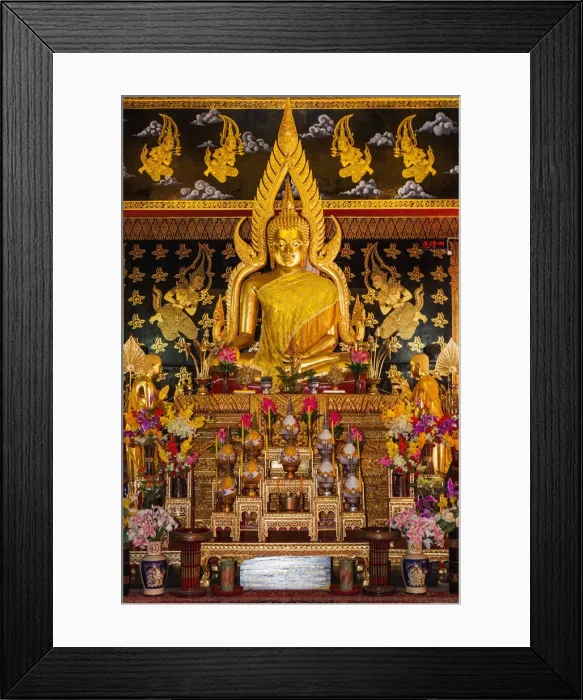 Framed Print : Thailand, Chiang Mai, Wat Phan-on, Buddha Statue in the Main Prayer Hall Framed Print : Thailand, Chiang Mai, Wat Phan-on, Buddha Statue in the Main Prayer Hall