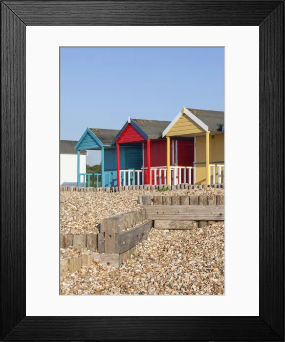Framed Print : England, Hampshire, Calshot, Beach Huts