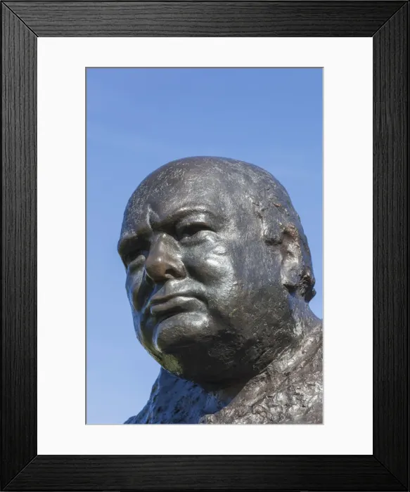Framed Print : England, Kent, Westerham, Winston Churchill Statue Framed Print : England, Kent, Westerham, Winston Churchill Statue